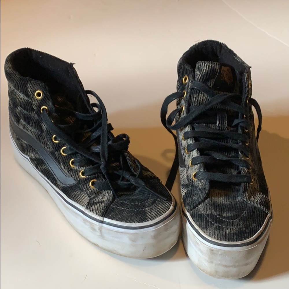 Platform Corduroy Spiked Vans